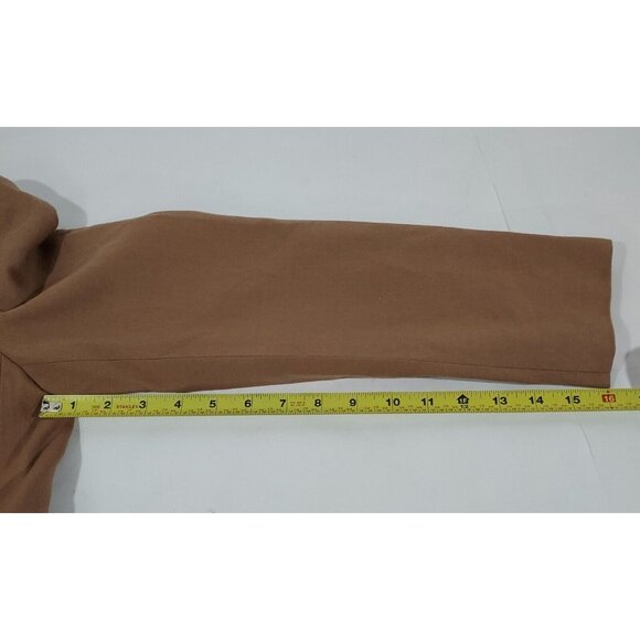 EVAN-PICONE 1980's 4 Button Carmel Long Length Blazer Shoulder Pads Made In USA - Picture 13 of 16